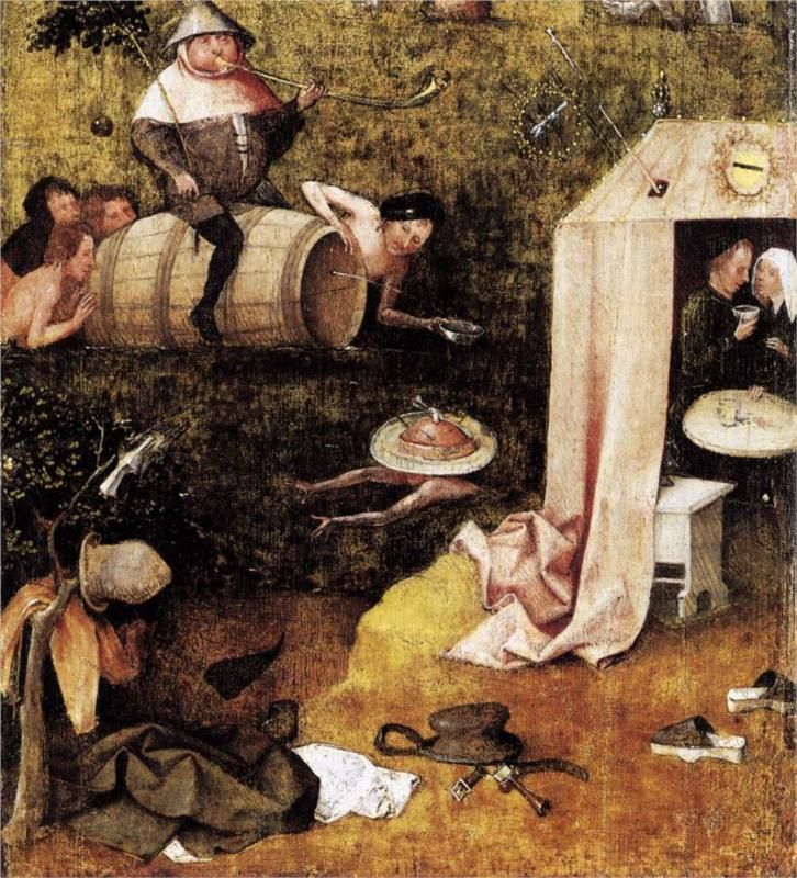 Allegory of Gluttony and Lust - Hieronymus Bosch, 1490-1500