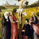Crucifixion with a Donor - Hieronymus Bosch, 1480-1485