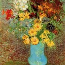 Vase with Daisies and Anemones - Vincent van Gogh, 1887
