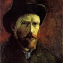 Self-Portrait with Dark Felt Hat, 1886