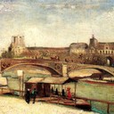 The Pont du Carrousel and the Louvre - Vincent van Gogh, 1886