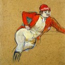 La Macarona in Riding Habit - Henri de Toulouse-Lautrec, 1893