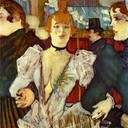 La Goulue Arriving at the Moulin Rouge with Two Women - Henri de Toulouse-Lautrec, 1892