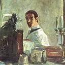 Self-portrait in front of a mirror - Henri de Toulouse-Lautrec, 1882-1883