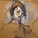Head of a Woman - Henri de Toulouse-Lautrec, 1896